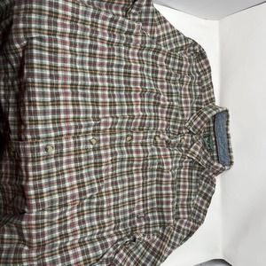 Woolrich Thick Long Sleeve Flannel Shirt, Plaid Red/Gray Size 2XL